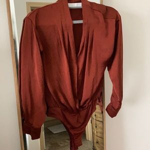 Rust Astr bodysuit blouse